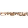 vidaXL Set di divani da esterno 9 pz Naturale Legno di Acacia Massello