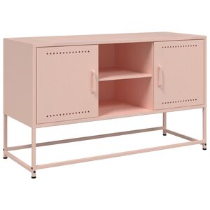 vidaXL Mobile TV Rosa 100,5x39x60,5 cm in Acciaio