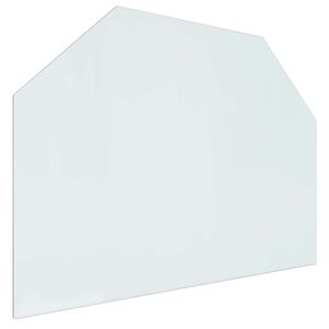 vidaXL Piastra in vetro per camino Trasparente 80 x 60 cm Vetro