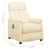 vidaXL Poltrona Alzapersona Massaggiante Crema in Similpelle