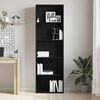 vidaXL Libreria Rovere Nero 60x30x189 cm in Legno Multistrato