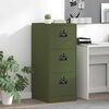 vidaXL Armadio per File con cassetto Verde oliva 44 x 50 x 106.5 cm