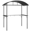 vidaXL Gazebo Barbecue Ripiani Laterali Antracite 220x115x230 Acciaio