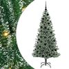 vidaXL Albero di Natale Artificiale Imbiancato con Luci LED 180 cm