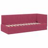 vidaXL Cornice del letto ad angolo Rosso Vino 80 cm x 200 cm Velluto