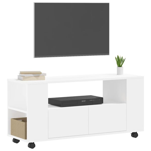 vidaXL Mobile Porta TV Bianco 102x34,5x43 cm in Legno Multistrato