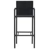 vidaXL Set Bar da Giardino 3 pz Nero in Legno Acacia e Polyrattan