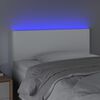 vidaXL Testiera Bianca a LED 90x5x78/88 cm in Similpelle