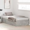 vidaXL Struttura letto con contenitore Grigio cemento 90 x 200 cm