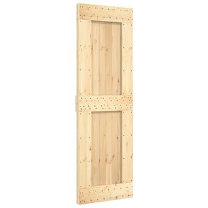 vidaXL Porta scorrevole NARVIK Naturale e Nero 70 x 210 cm (152,5 cm)