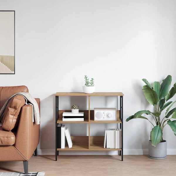 vidaXL Libreria Rovere artigianale 82 x 32 x 79 cm Legno multistrato