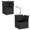 vidaXL Set Divano da Giardino con cuscino 9 pcs Nero Poly Rattan