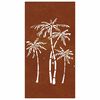 vidaXL Decorazione Muro da Giardino 105x55 cm Palma in Acciaio Corten