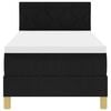 vidaXL Letto a Sorgente LED con materasso Nero 80 x 200 cm Tessuto