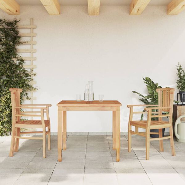 vidaXL Set da Pranzo per Giardino 3 pz in Legno Massello di Teak