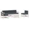 vidaXL Set Salotto da Giardino 6 pz Bianco in Legno Massello di Pino
