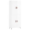 vidaXL Credenza Bianco Lucido 69,5x34x180 cm in Legno Multistrato
