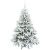 vidaXL Albero di Natale artificiale con 150 LED Bianco 150 cm PE e PVC