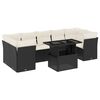vidaXL Set Divani da Giardino con Cuscini 8 pz Nero in Polyrattan