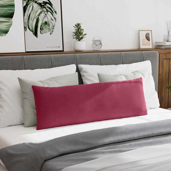 vidaXL Cuscini da Divano 2 pcs Rosso Vino 120 x 40 cm Tessuto in Cords