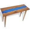 vidaXL Tavolo Consolle in Teak e Resina 100x35x75 cm
