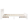 vidaXL Struttura del letto Bianco 135 x 190 cm Legno multistrato