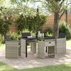 vidaXL Set da Pranzo per Giardino 5 pcs Grigio chiaro polyrattan