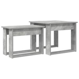 vidaXL Set di Tavolini da Caff&egrave; 2 pz Grigio cemento 50 x 52 x 42 cm