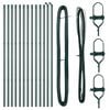 vidaXL Palo della recinzione 13 pcs Verde Acciaio