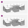 vidaXL Set Divani Giardino 8 pz con Cuscini Marrone Polyrattan Acacia
