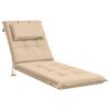 vidaXL Cuscino per Lettino GEMERT 100% Poliestere Crema