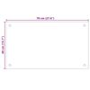 vidaXL Paraschizzi per Cucina Color Latte 70x40 cm in Vetro Temperato