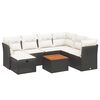 vidaXL Set Divani da Giardino con Cuscini 8 pz Nero in Polyrattan