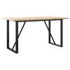 vidaXL Tavolo da Pranzo Telaio a O 140x80x75,5 cm Legno Pino e Acciaio
