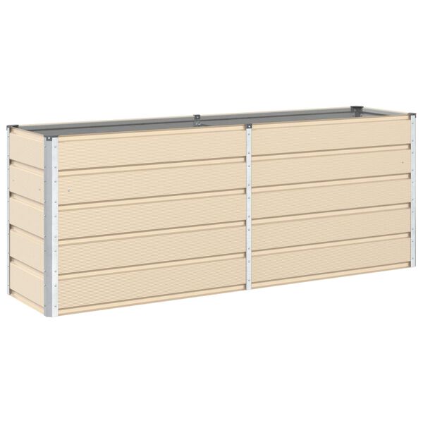 vidaXL Fioriera Avorio 480 x 50 x 45 cm Acciaio zincato
