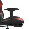 vidaXL Sedia da Gaming con Poggiapiedi Nero e Rosso Vino in Similpelle