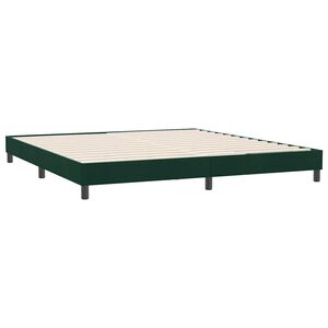 vidaXL Giroletto senza Materasso Verde Scuro 180x210 cm in Velluto