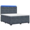 vidaXL Letto box spring con materasso Grigio Scuro 180 x 200 cm