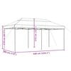 vidaXL Tenda da Festa Pieghevole Pop-Up Arancione 580x292x315 cm