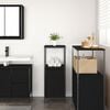 vidaXL Mobile da Bagno con Ripiani Rovere Nero 36x35x95 cm