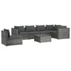 vidaXL Set Divani da Giardino 7 pz con Cuscini in Polyrattan Grigio