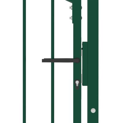 vidaXL Cancello per Recinzione con Punte in Acciaio 100x200 cm Verde