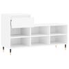 vidaXL Scarpiera Bianco Lucido 102x36x60 cm in Legno Multistrato