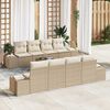 vidaXL Set Divano da Giardino 7 pcs Beige e Crema polyrattan