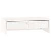 vidaXL Supporto per Monitor Bianco 50x27x15 cm Legno Massello di Pino