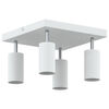 vidaXL Faretto da soffitto Bianco 26 x 26 x 16.5 cm Acciaio
