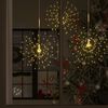 vidaXL Luci di Natale Fuochi Artificio 2pz Bianco Caldo 20cm 280 LED