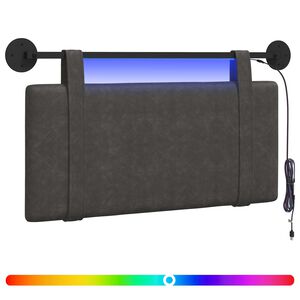 vidaXL Testiera sospesa Con luce LED Nero PU Antico