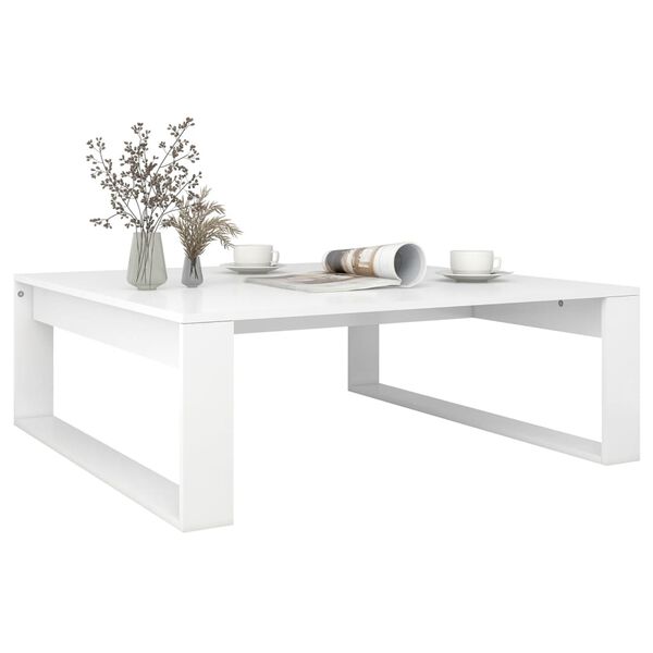 vidaXL Tavolino da Salotto Bianco 100x100x35 cm in Legno Multistrato