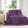 vidaXL Coperte da Pile 24 pcs Viola 240 x 220 cm Panno